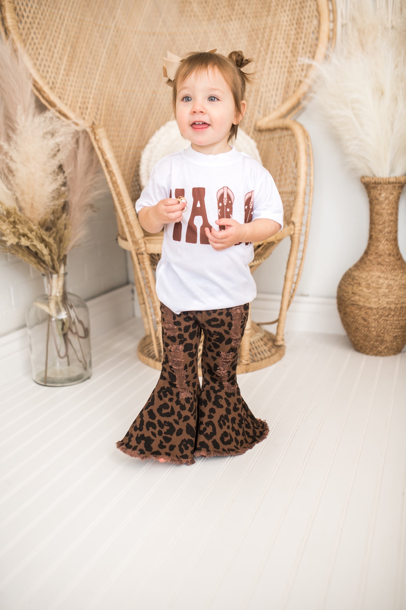 Girl's Leopard Flares