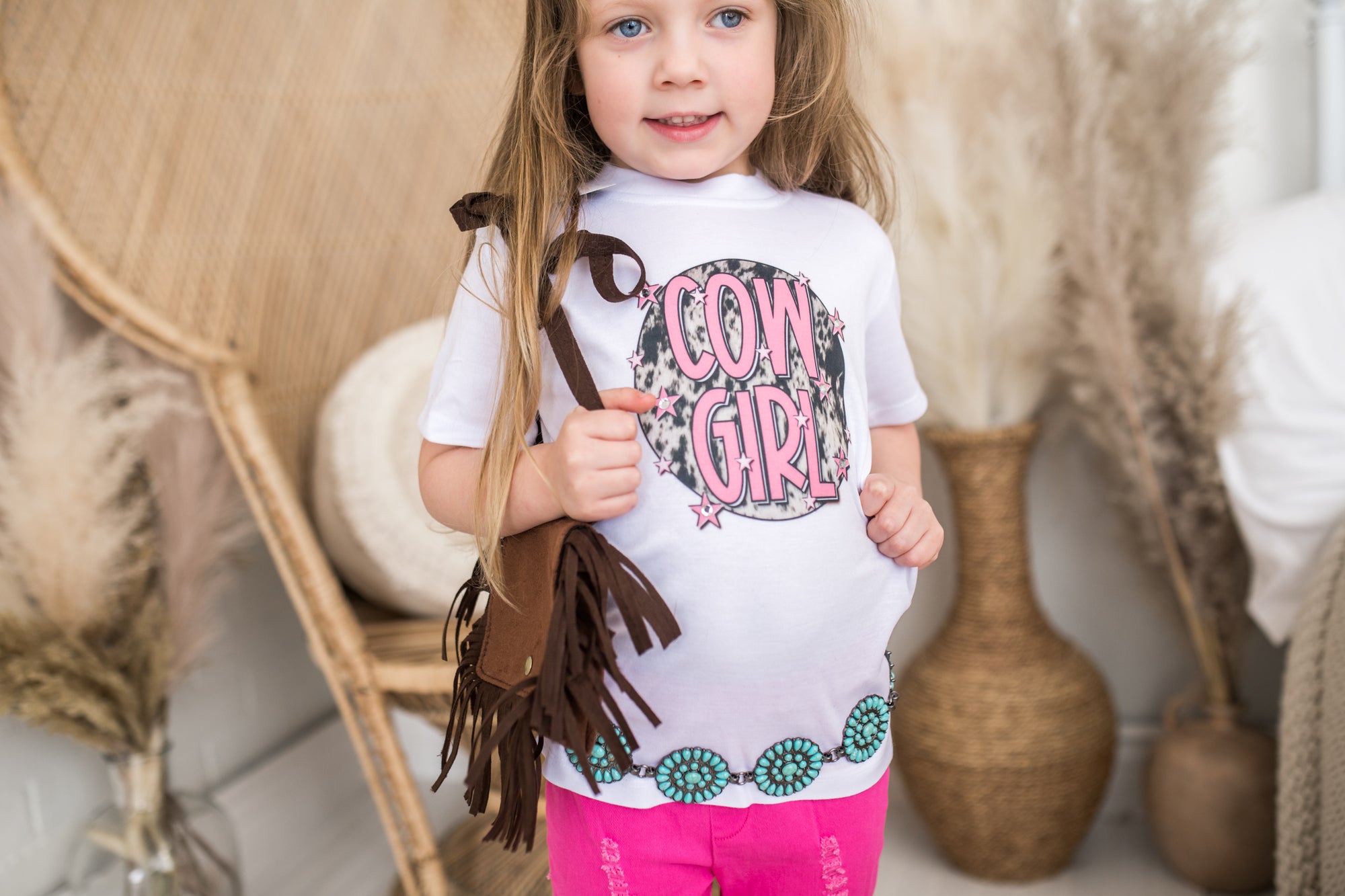 Girl's Cowgirl Rhinestone Graphic Tee