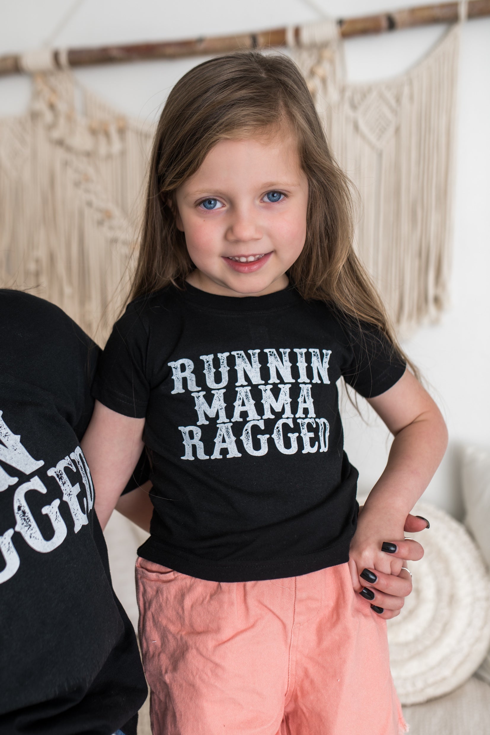 Kid's Runnin Mama Ragged Graphic Tee