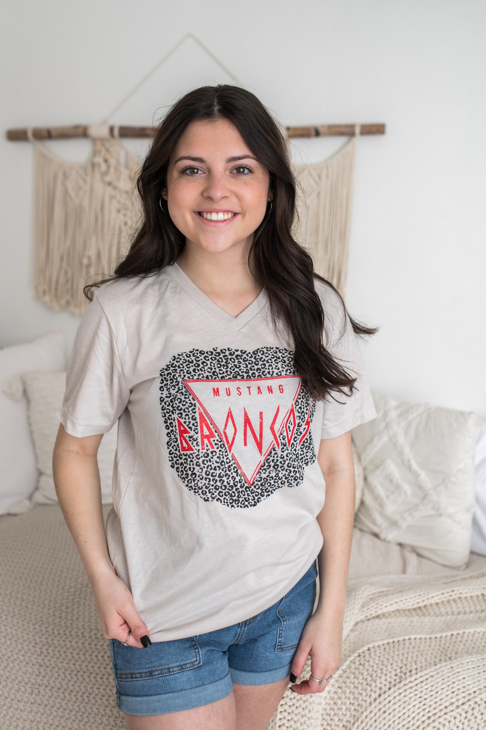 Bronco Leopard Rock and Roll Tee
