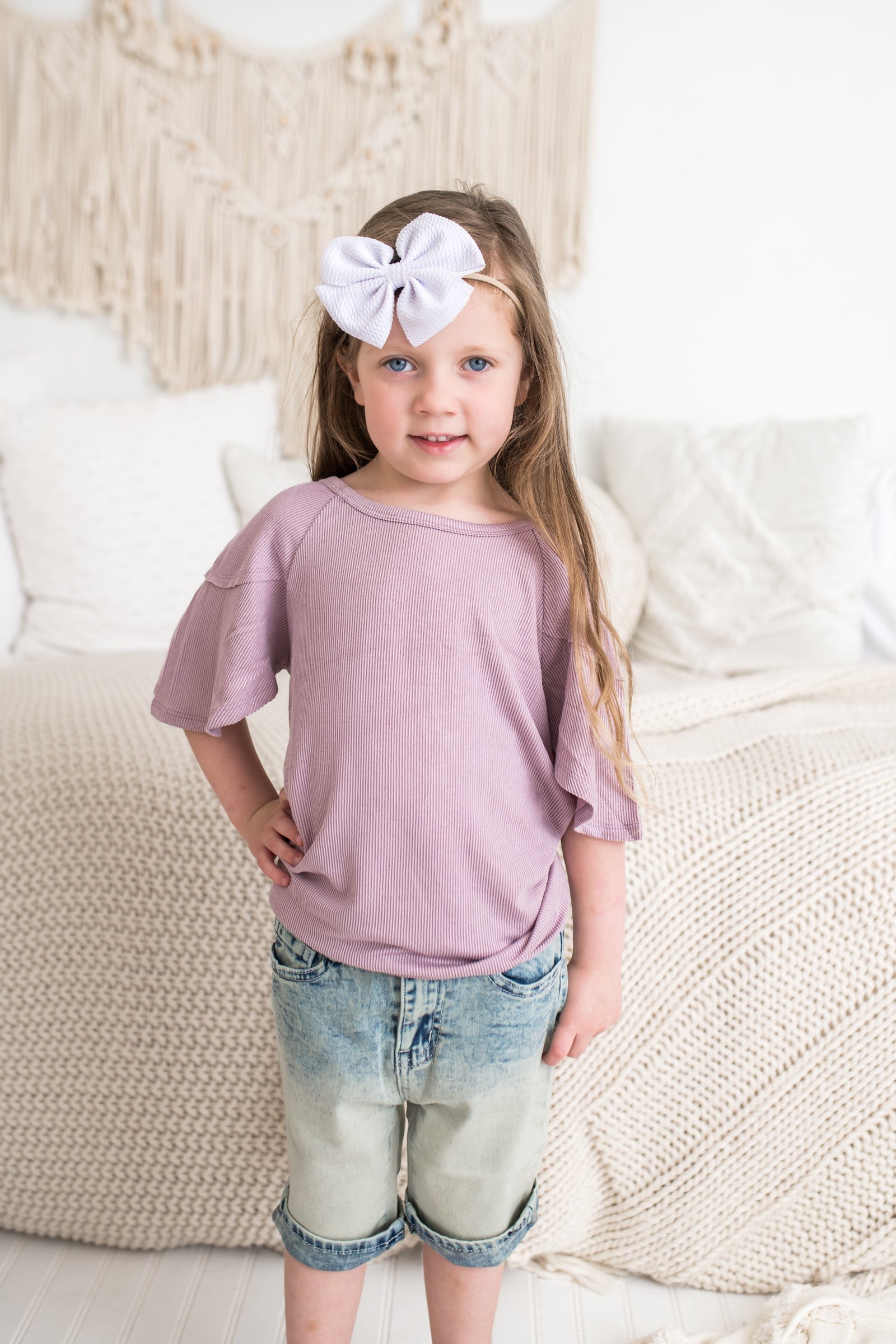 Girl's Ombre Acid Washed Bermuda Shorts