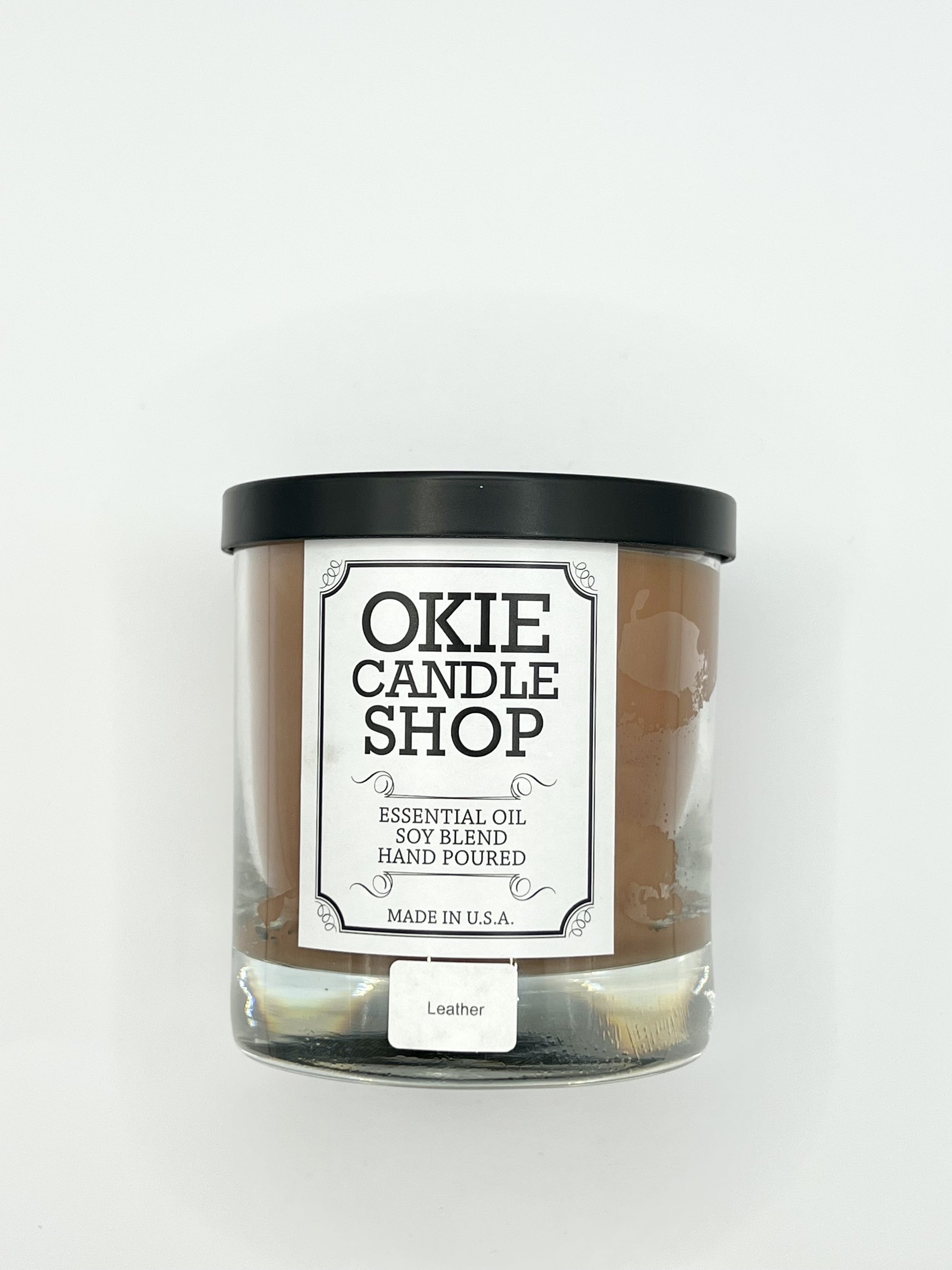 Okie Candle Leather-Small Tumbler Candle