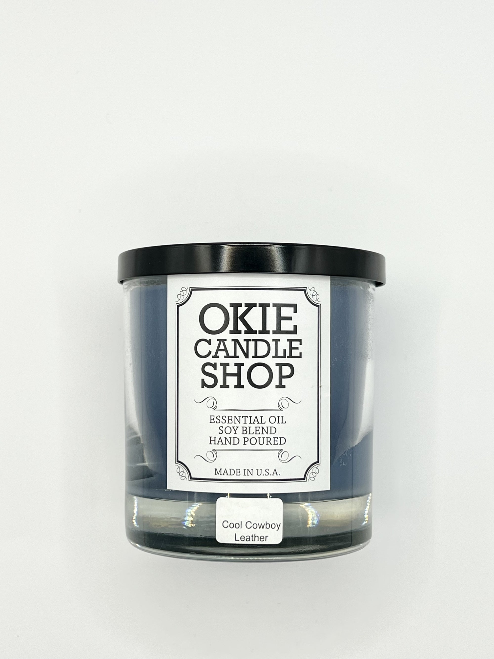 Okie Candle Cool Cowboy Leather -Small Tumbler Candle