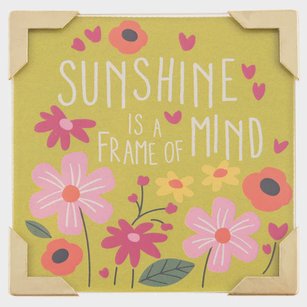 "Sunshine Is A Frame Of Mind" Framed Magnet