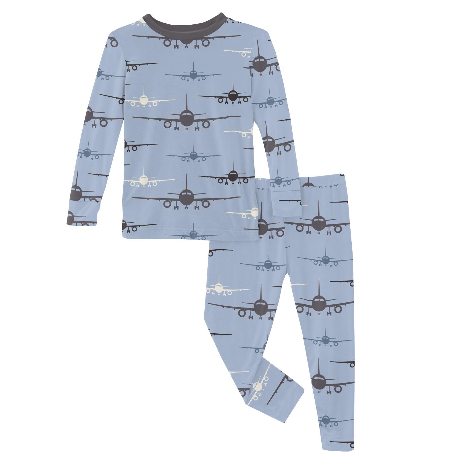 Kickee 15 Year Anniversary - Long Sleeve Pajama Set - Pond Airplanes