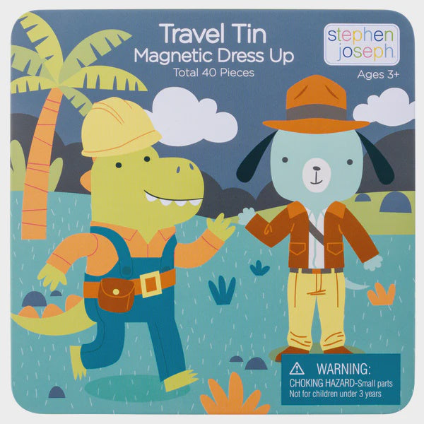 Magnetic Dress Up Travel Tin- Dino & Dog's