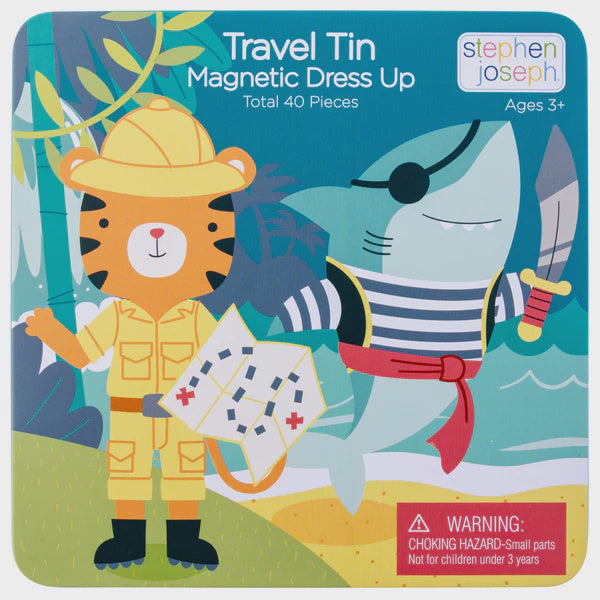 Magnetic Dress Up Travel Tin- Shark's & Tiger's