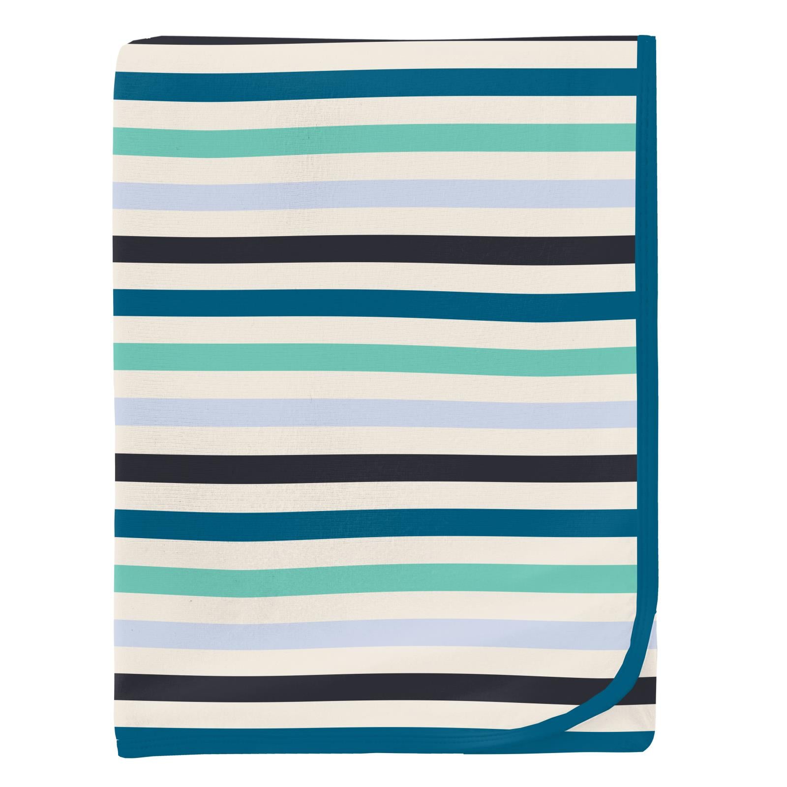 Little Boy Blue Stripe Swaddling Blanket