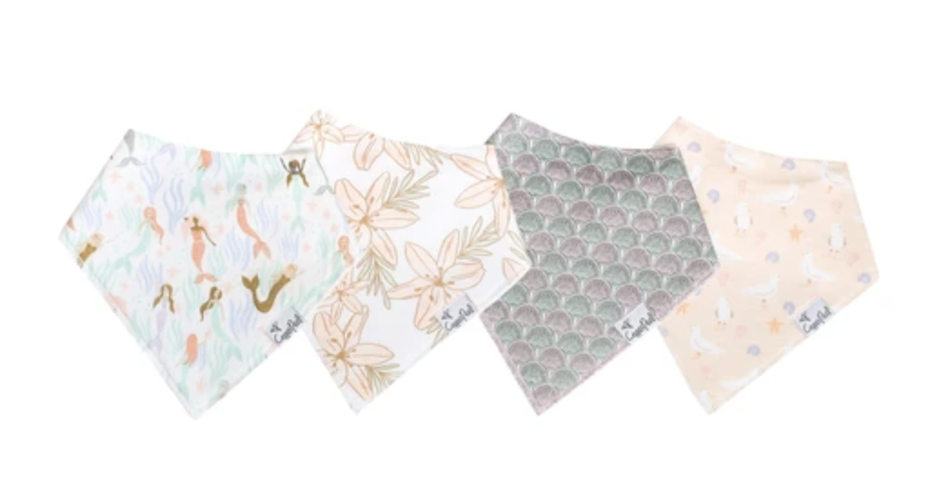 Copper Pearl Coral Baby Bandana Bib Sets