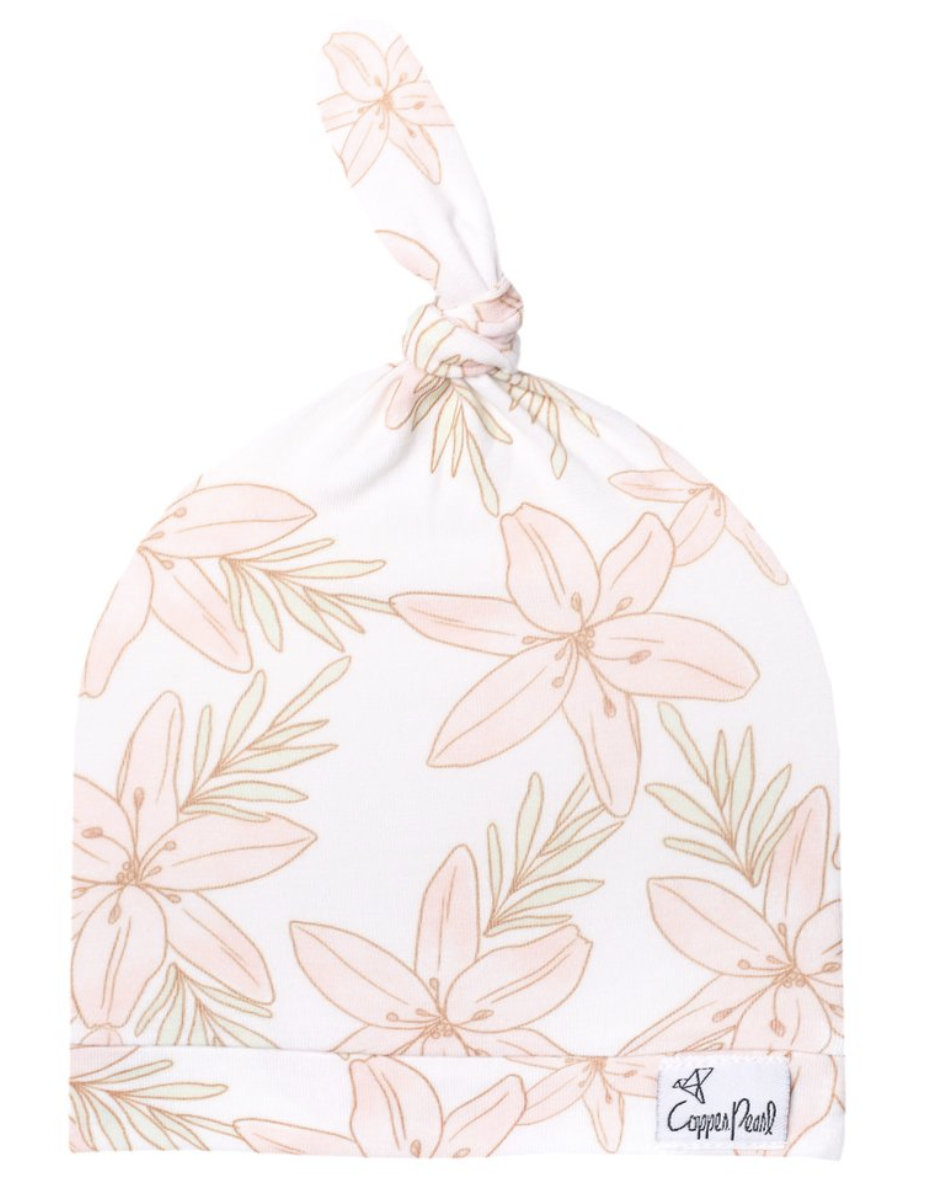 Kiana Copper Pearl Top Knot Hat