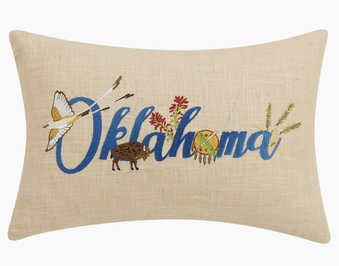 Oklahoma Flag Hook Pillow