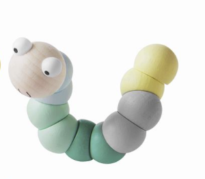 Green Wooden Wiggly Worm