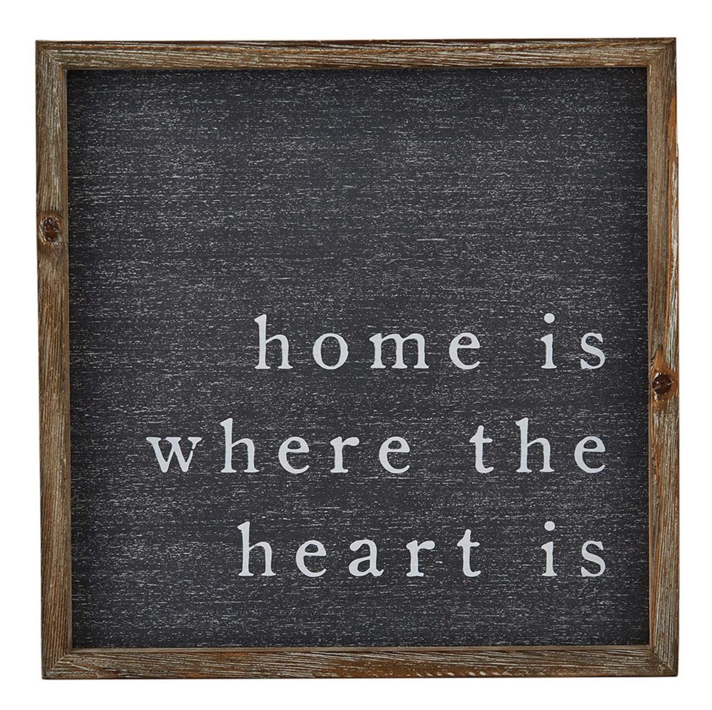 Home Heart Black Plaque
