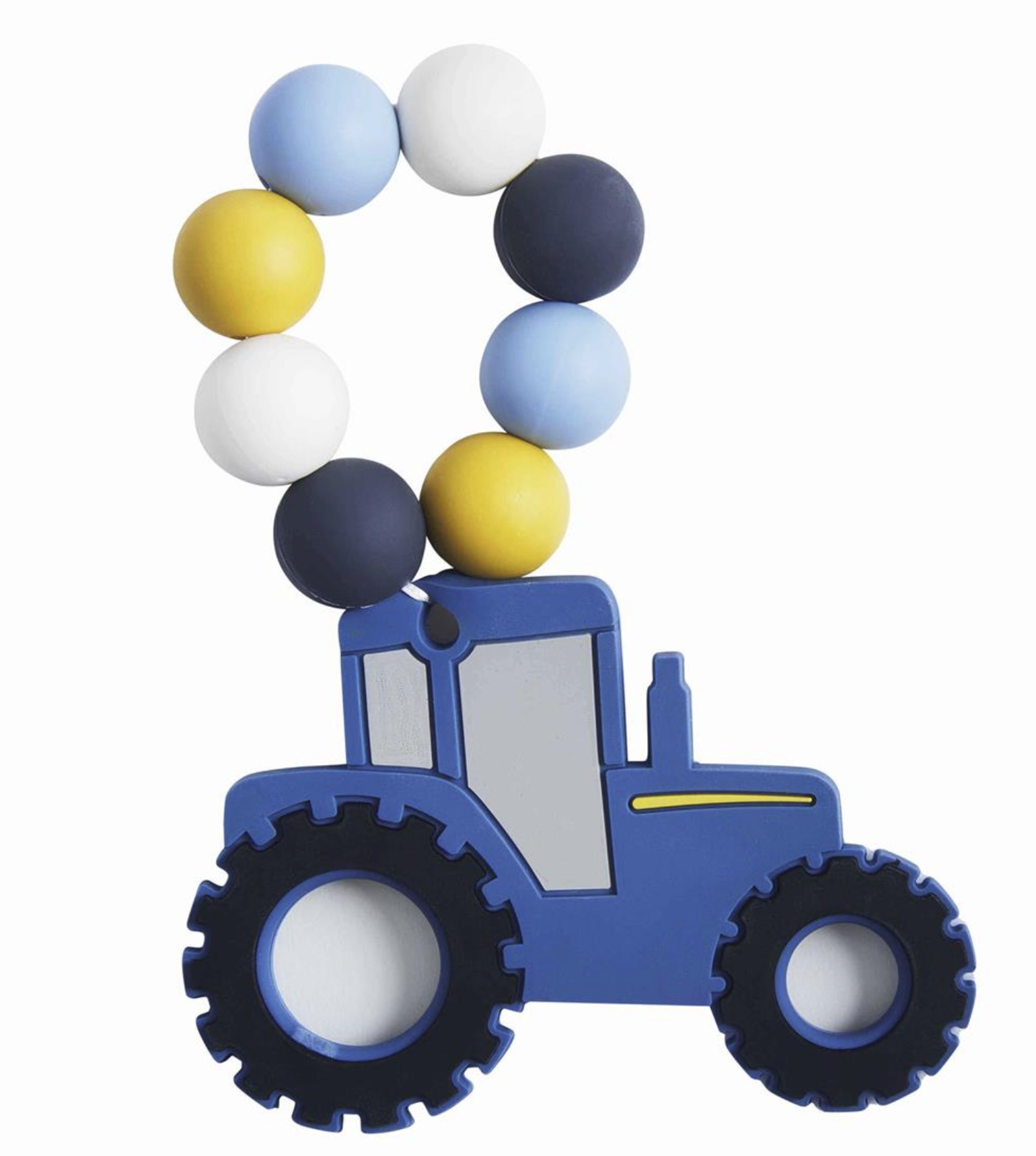 Blue Tractor Silicone Teether