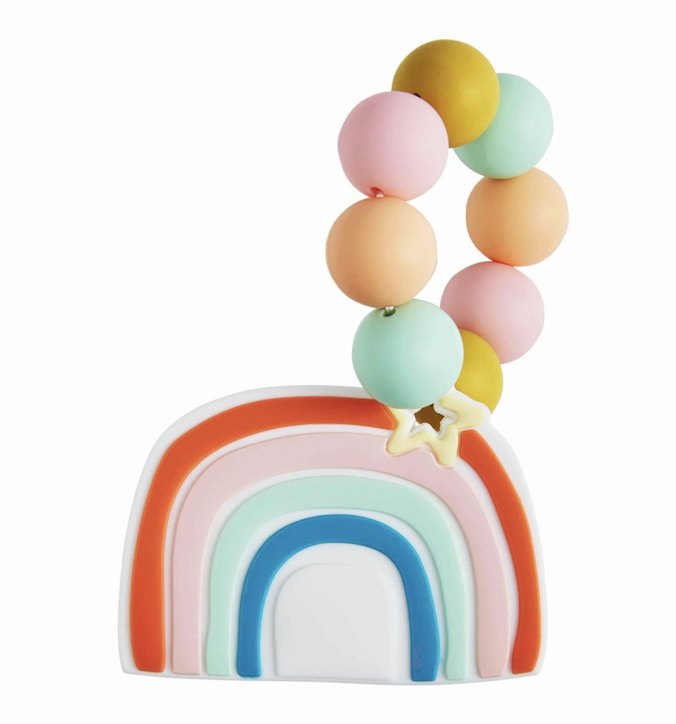 Rainbow hot sale silicone teether