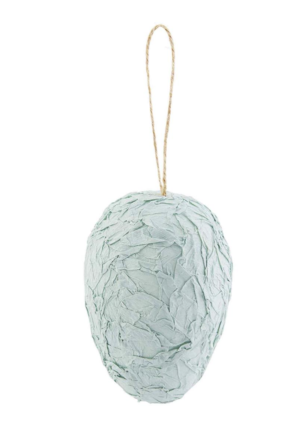 Blue Paper Mache Egg