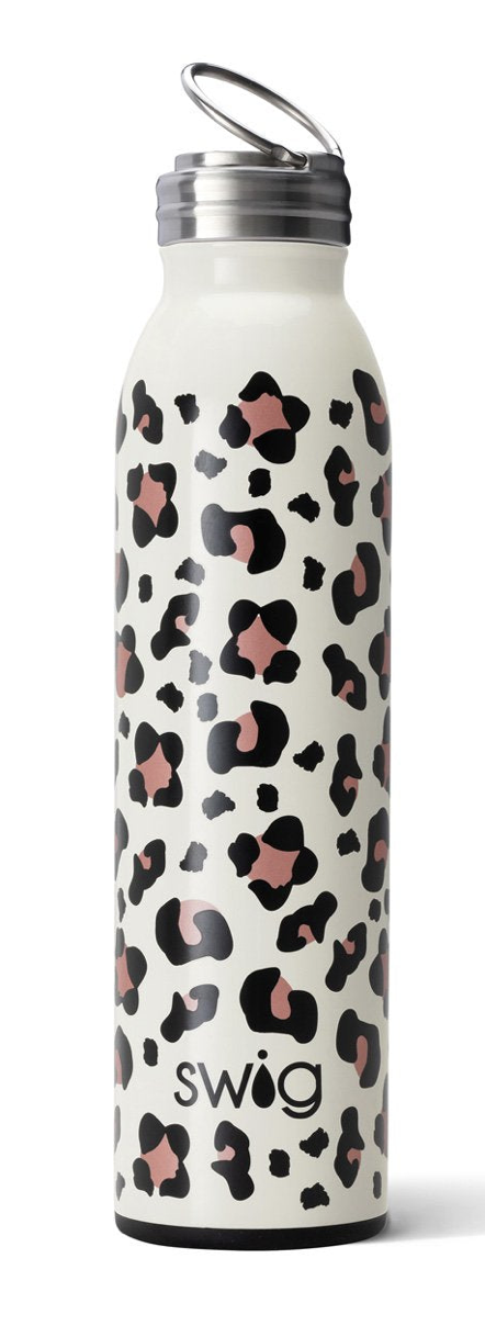 Swig 20oz Flip & Sip Bottle- Luxy Leopard