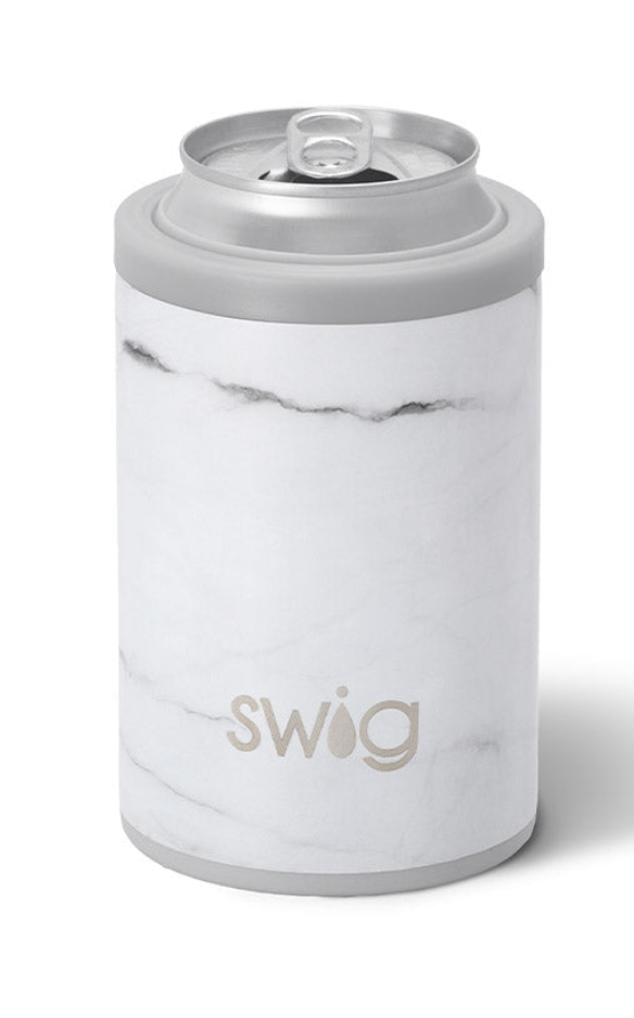 Swig 12oz Can+Bottle Cooler- Marble