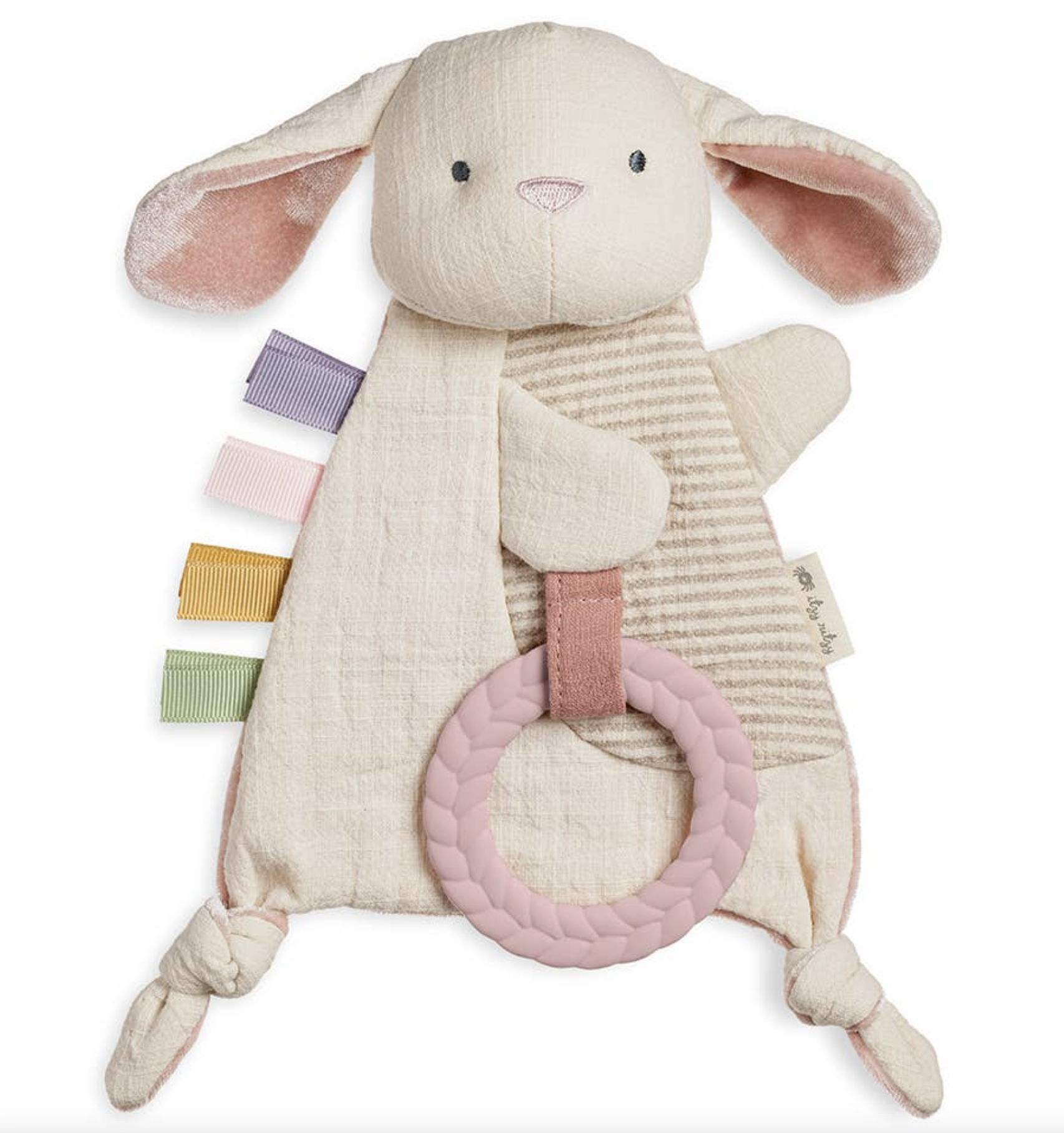 Bitzy Crinkle Bunny Sensory Toy w/ Teether