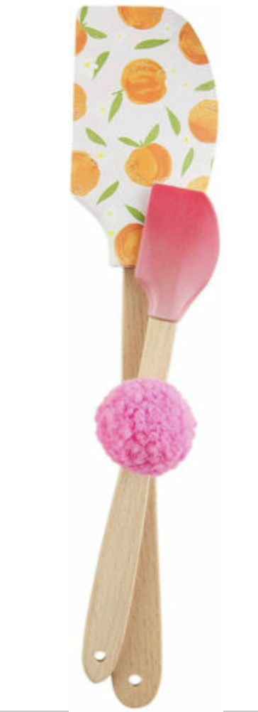 Pink Floral Spatula Set