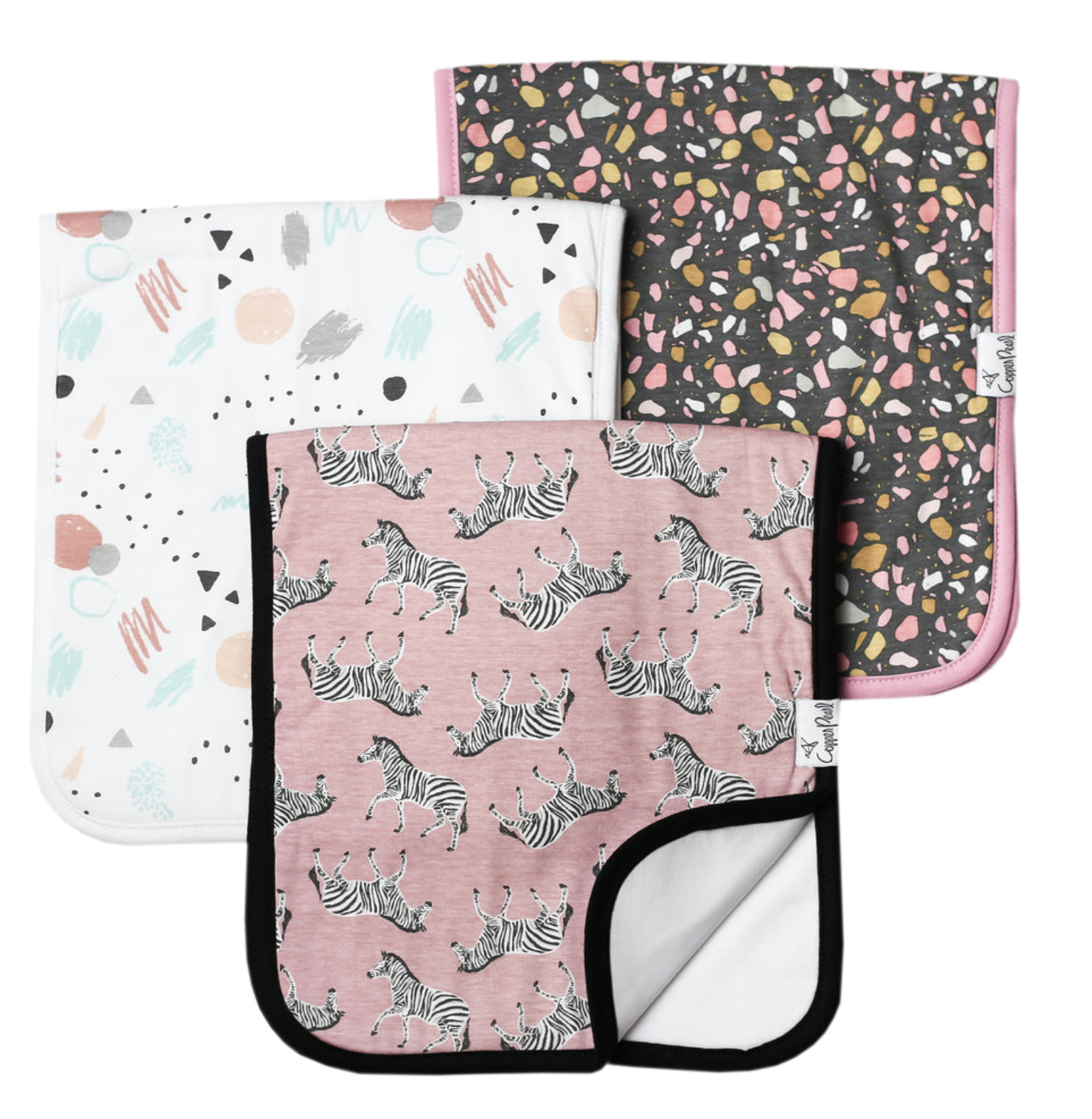 Zella Copper Pearl Burp Cloth