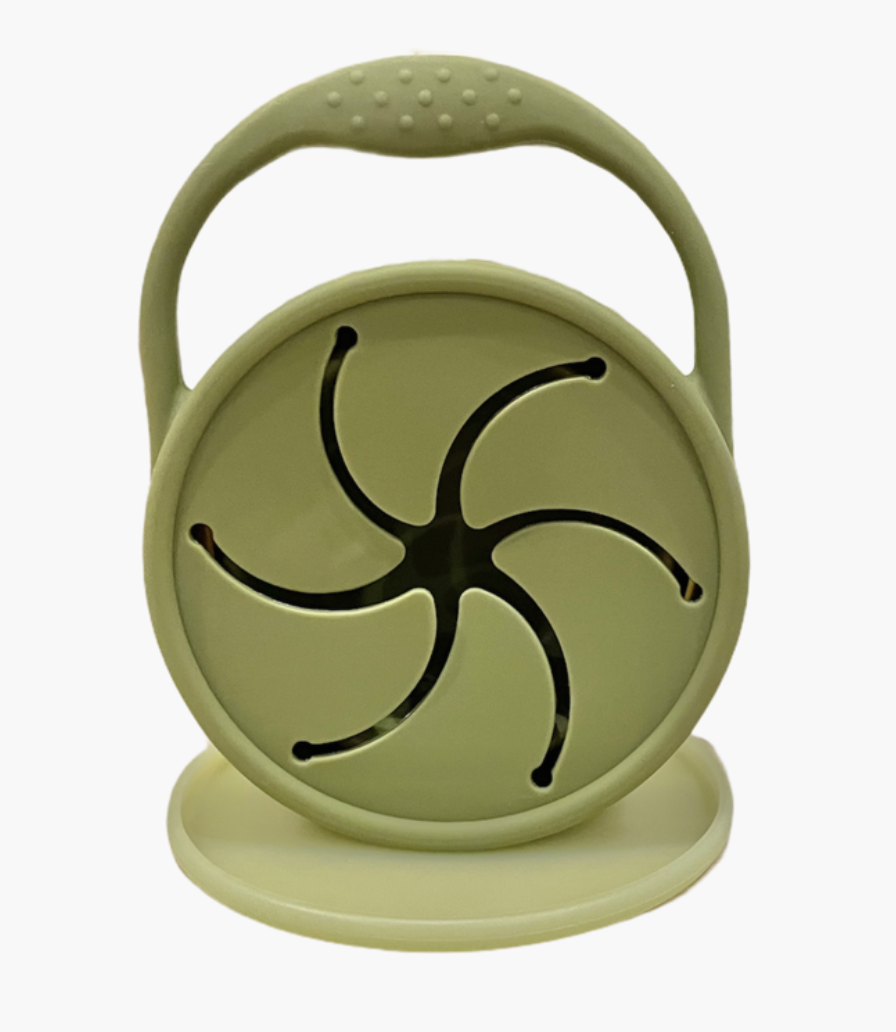 Silicone Collapsible Snack Cup Army Green