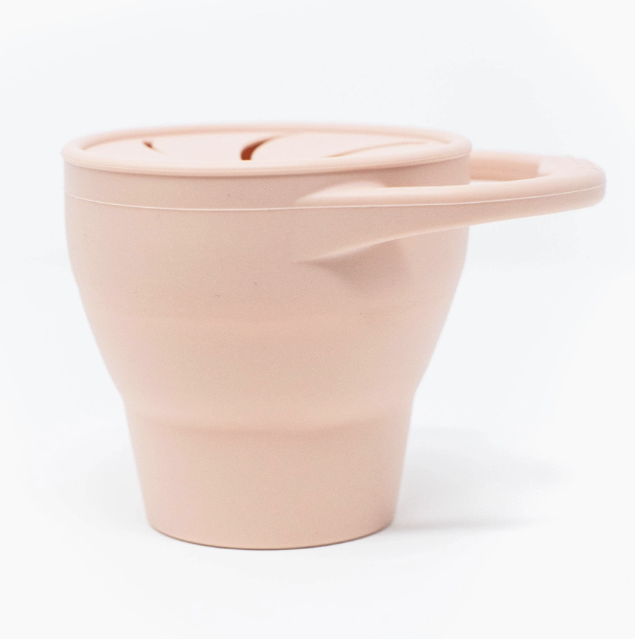 Silicone Collapsible Snack Cup Dusty Pink