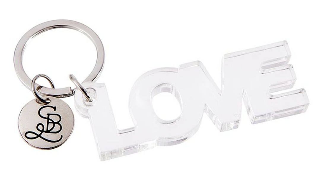 Acrylic Word Keychain- Love