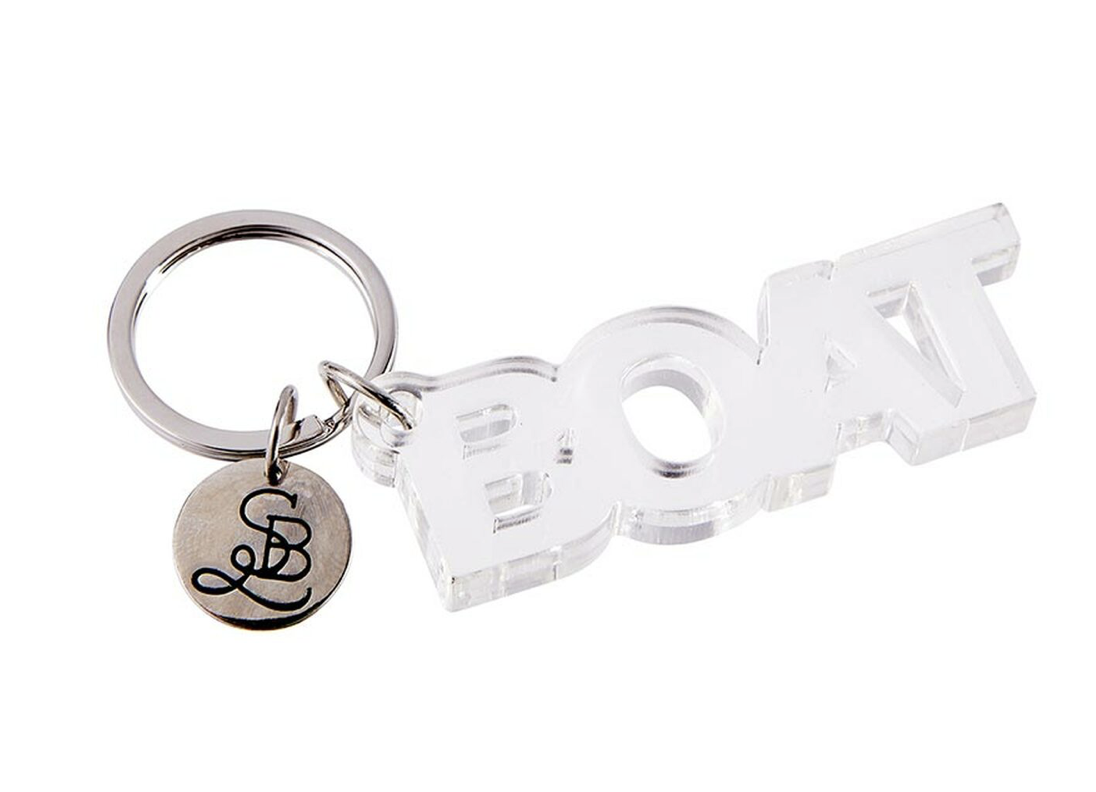 Acrylic Word Keychain- Boat