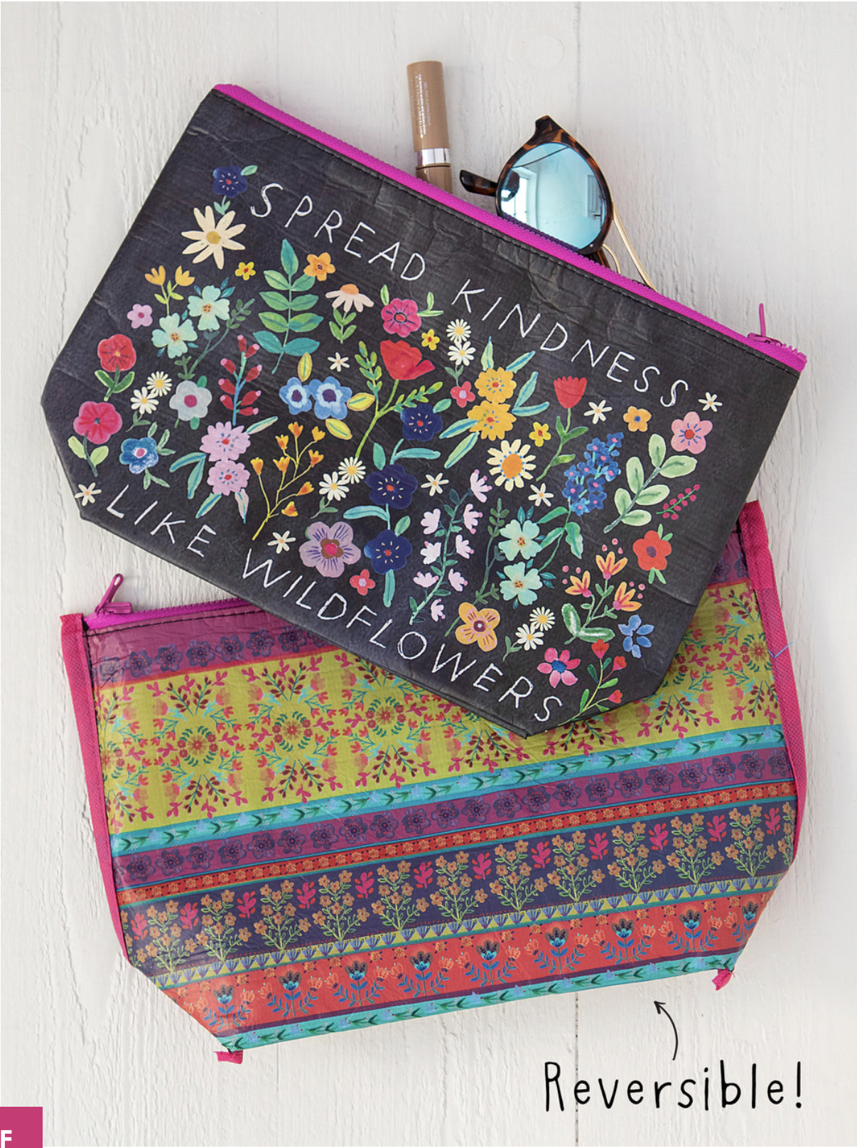 Reversible Zip Pouch- Spread Kindness