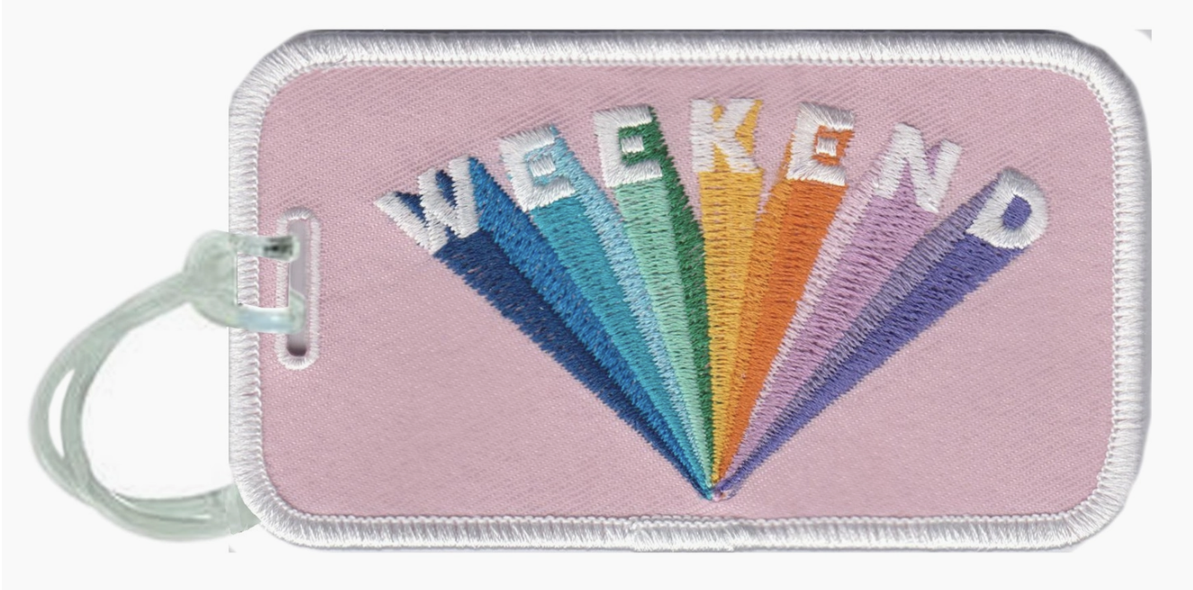 Weekend Rainbow Luggage Tag