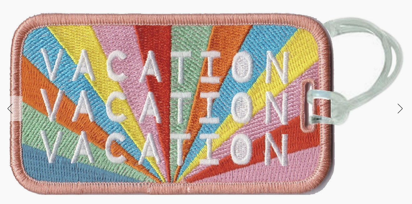 Vacation Multicolored Luggage Tag