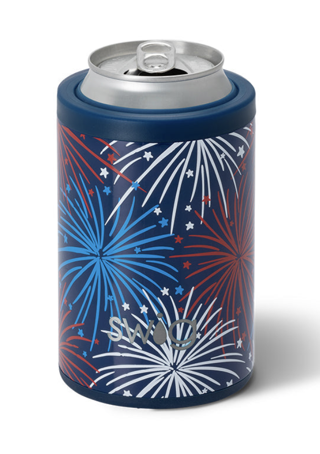 Swig 12oz Can+Bottle Cooler- Fireworks