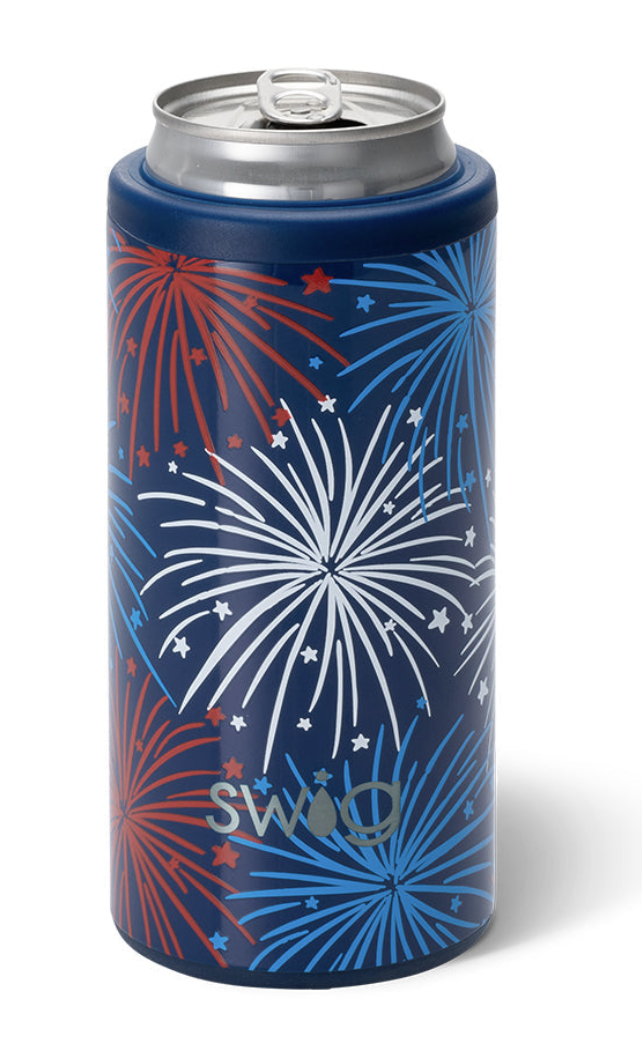 Swig 12oz Fireworks Skinny Can Cooler