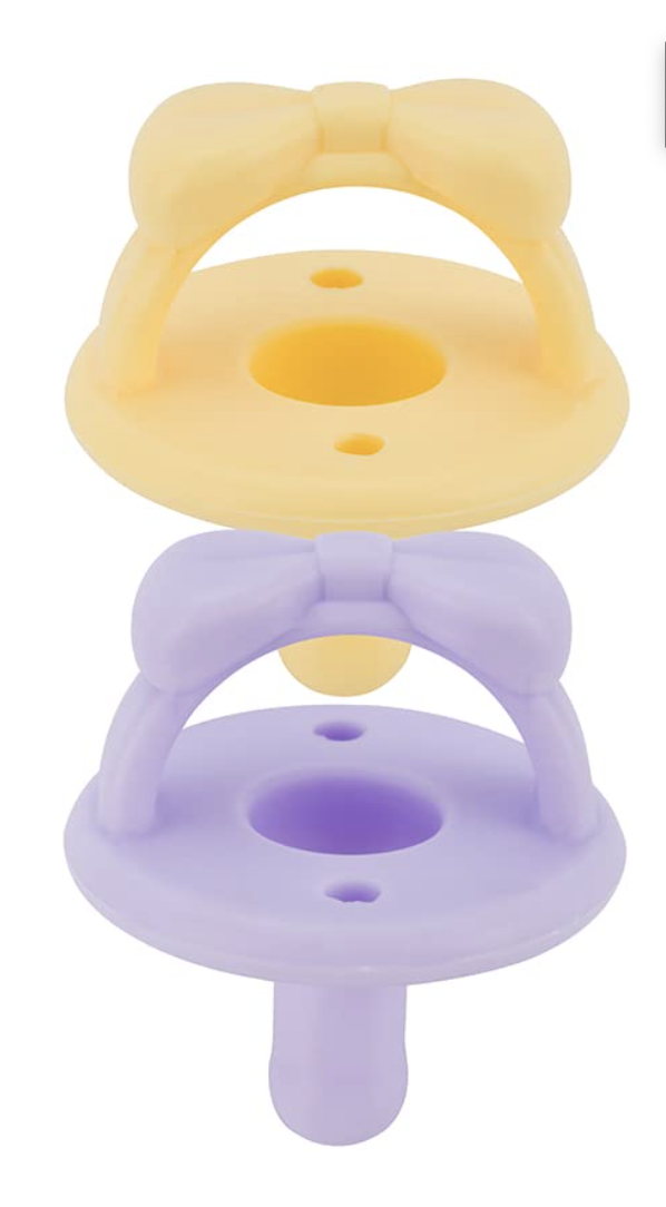 Daffodil + Purple Diamond Sweetie Soother Pacifier Set