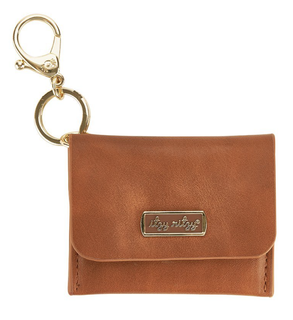 Cognac Itzy Mini Wallet Car Holder & Keychain Charm