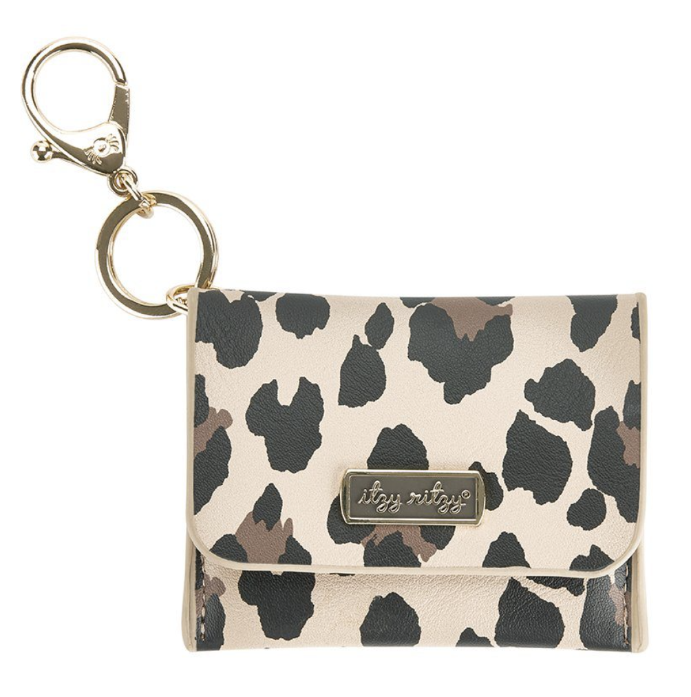 Leopard Itzy Mini Wallet Car Holder & Keychain Charm