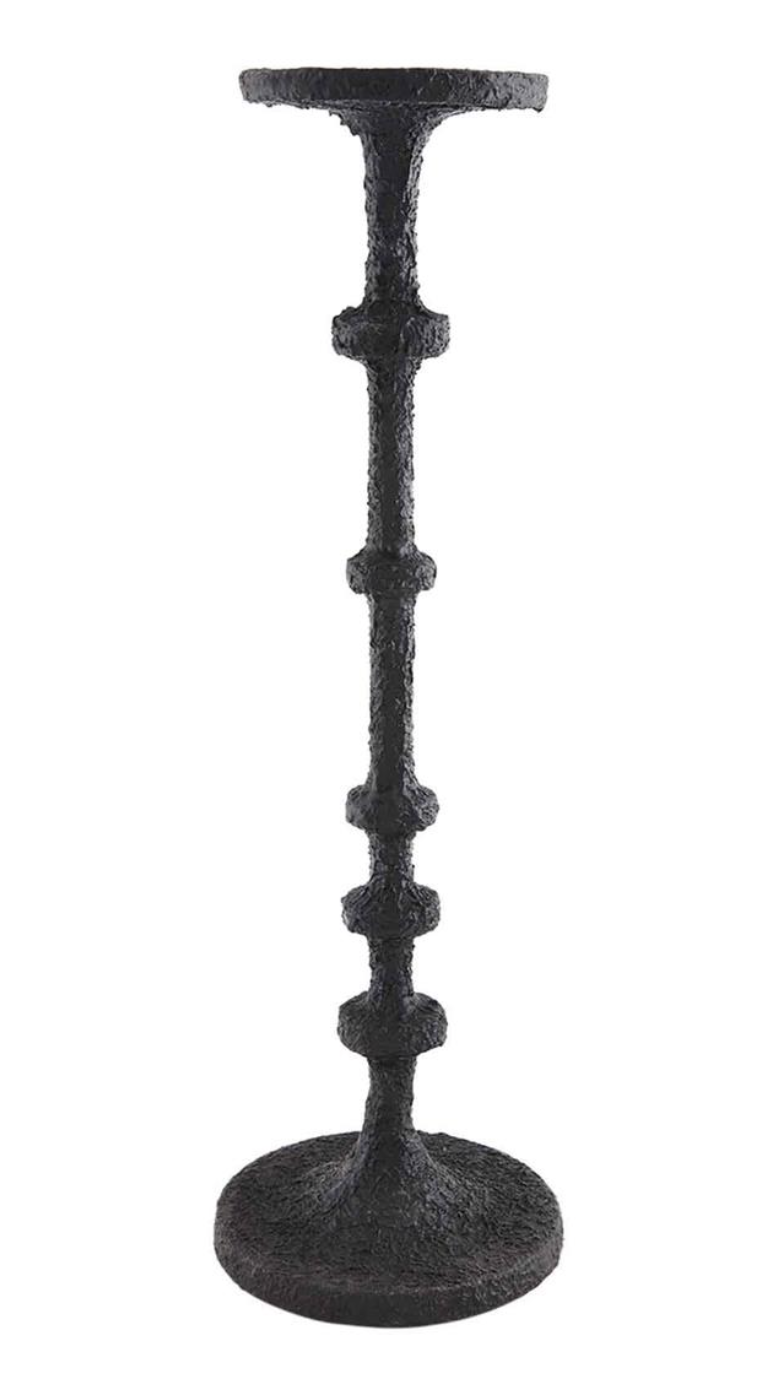 Large Black Metal Candlestick