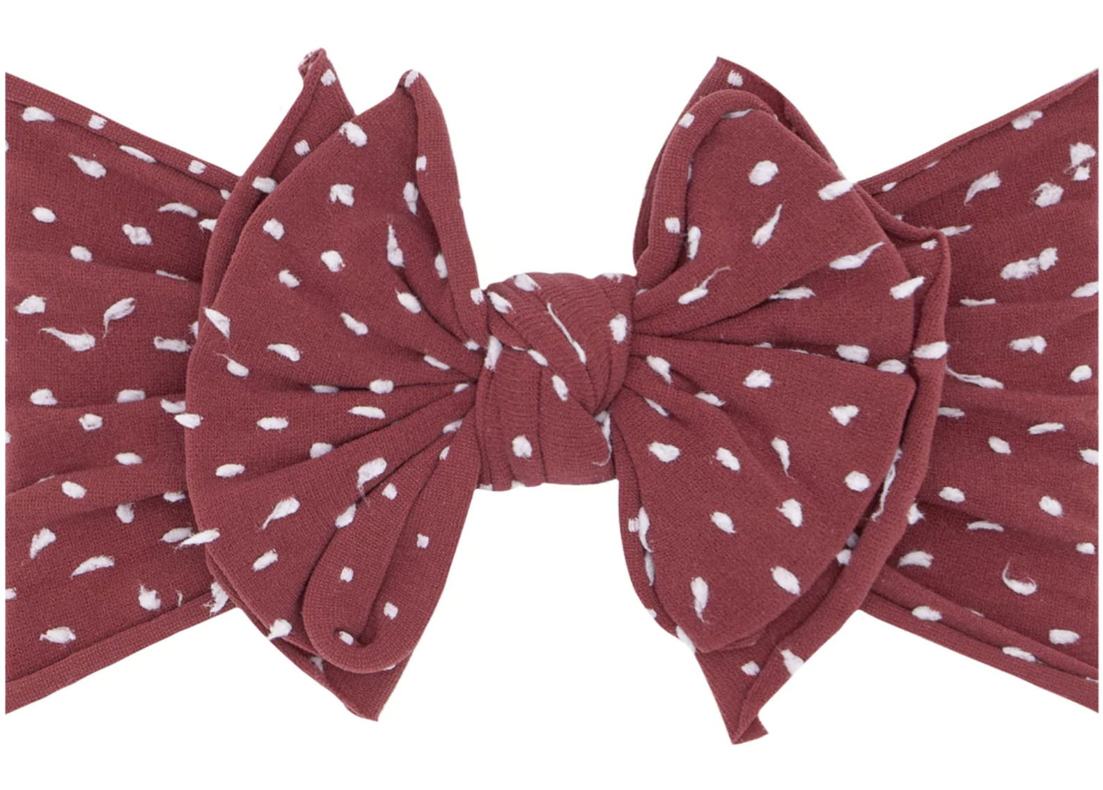 Baby Bling Shab-bow-lous Headband Bow: Rhubarb Dot