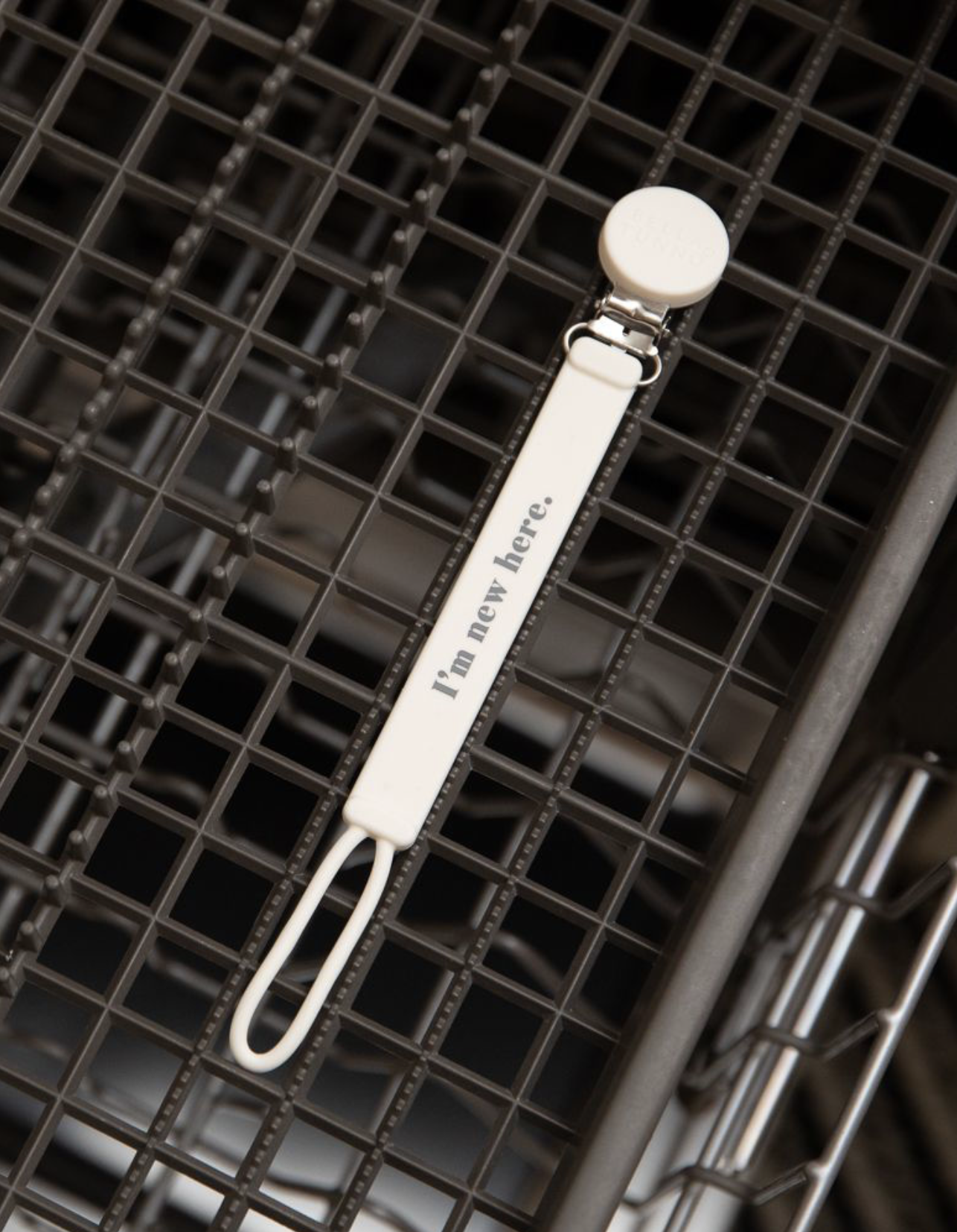 Bella Tunno Printed Pacifier Clip- I'm New Here