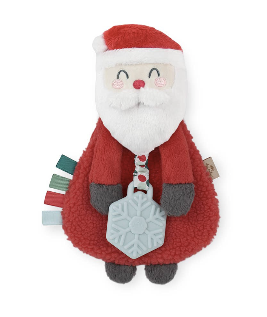 Itzy Lovey Holiday Santa Plush + Teether Toy