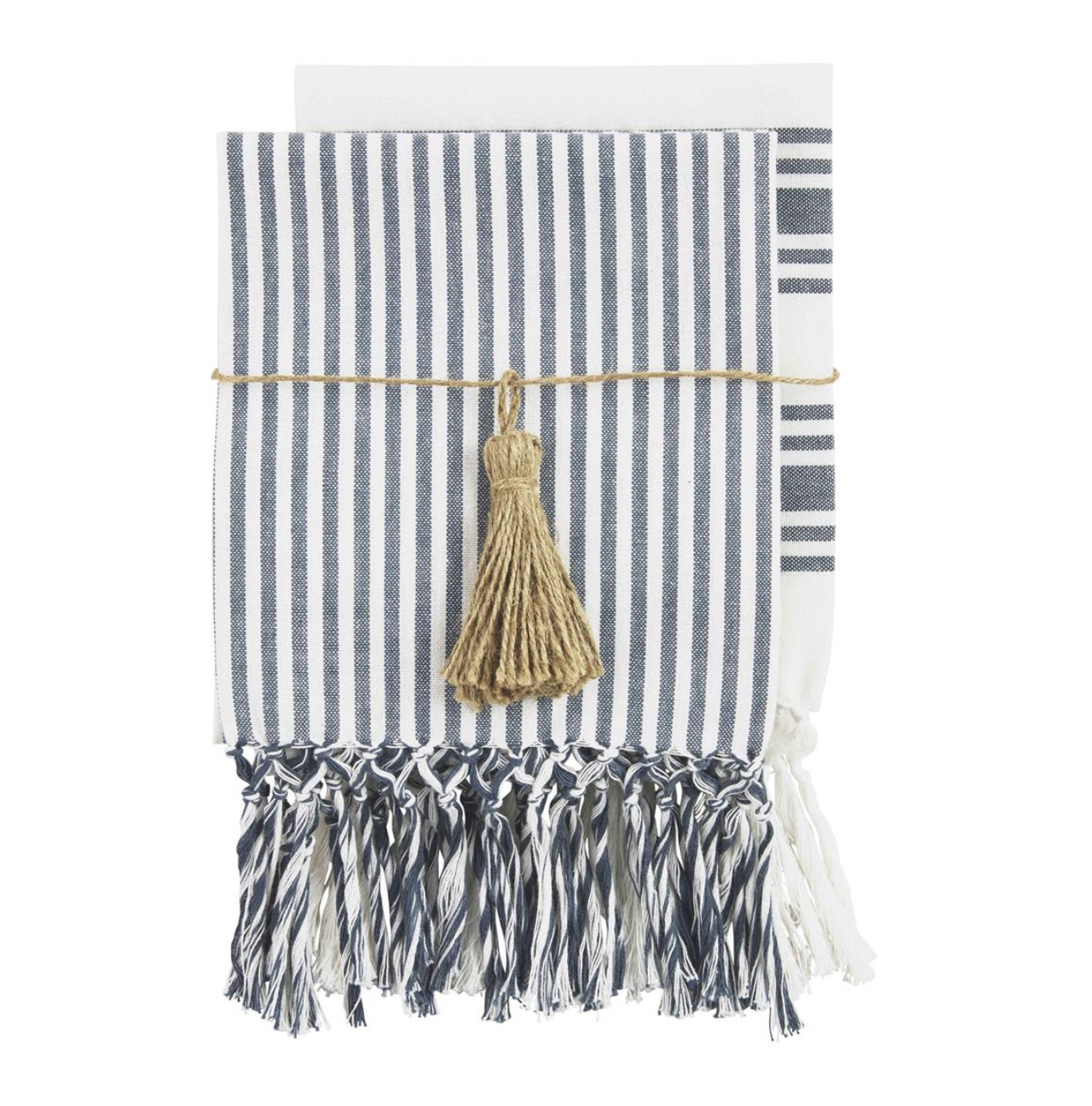 Striped Blue Turkish Towel Set