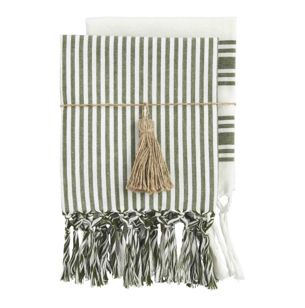 Striped Green Turkish Towel Set