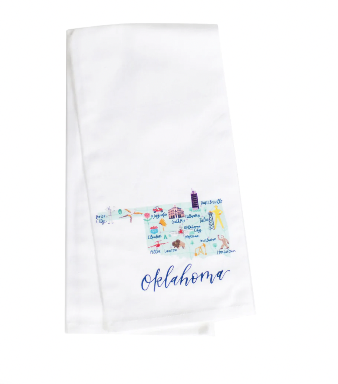 Oklahoma Printed Tea Towel