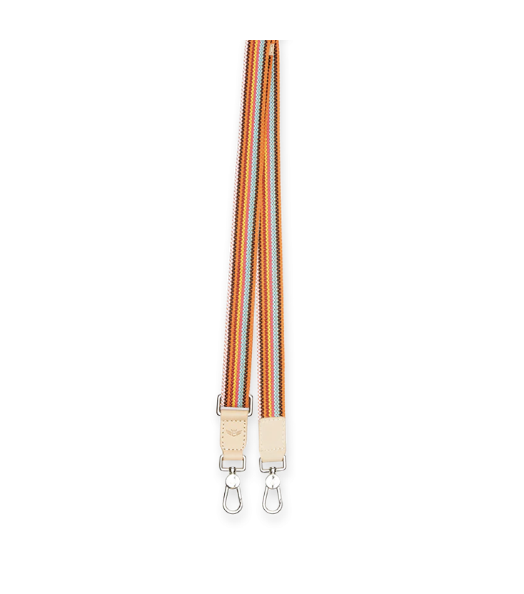 Orange Webbing Slim Crossbody Strap