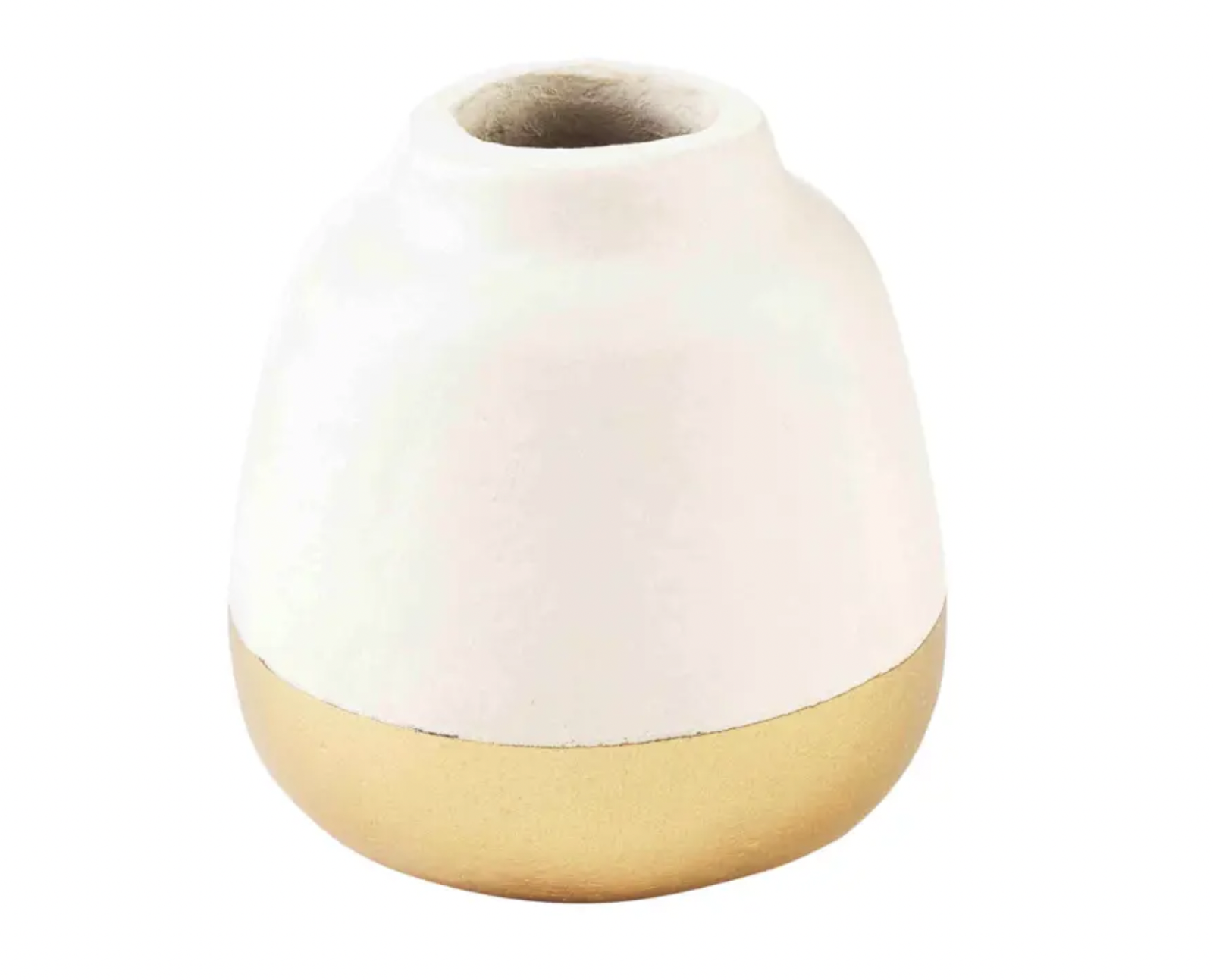 Small Paper Mache Gold Bud Vase