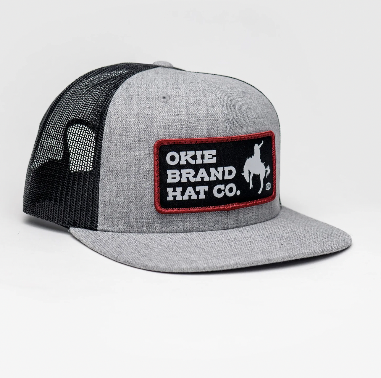Bronc Grey and Black Mesh Back Hat