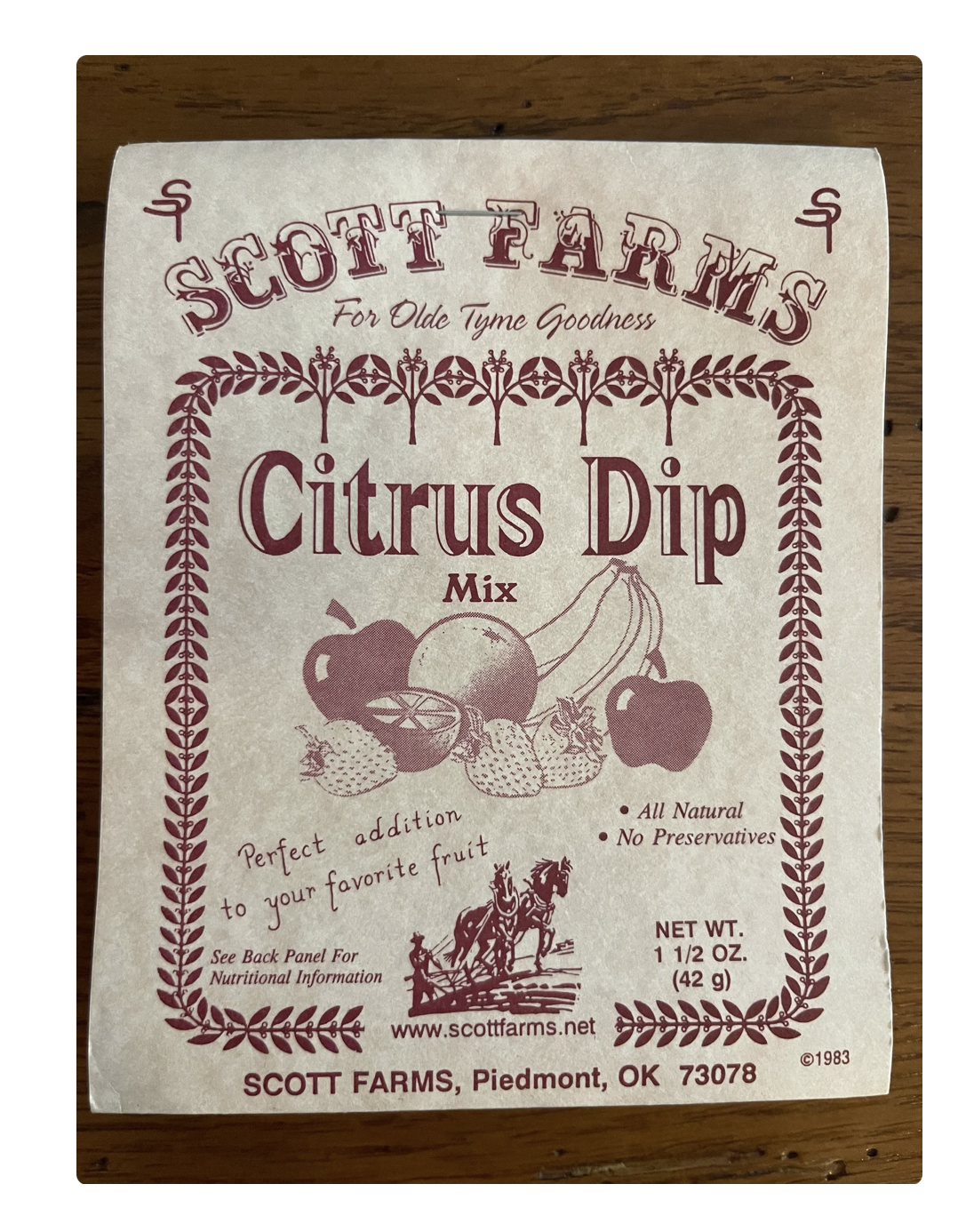 Scott Farms Citrus Dip Mix