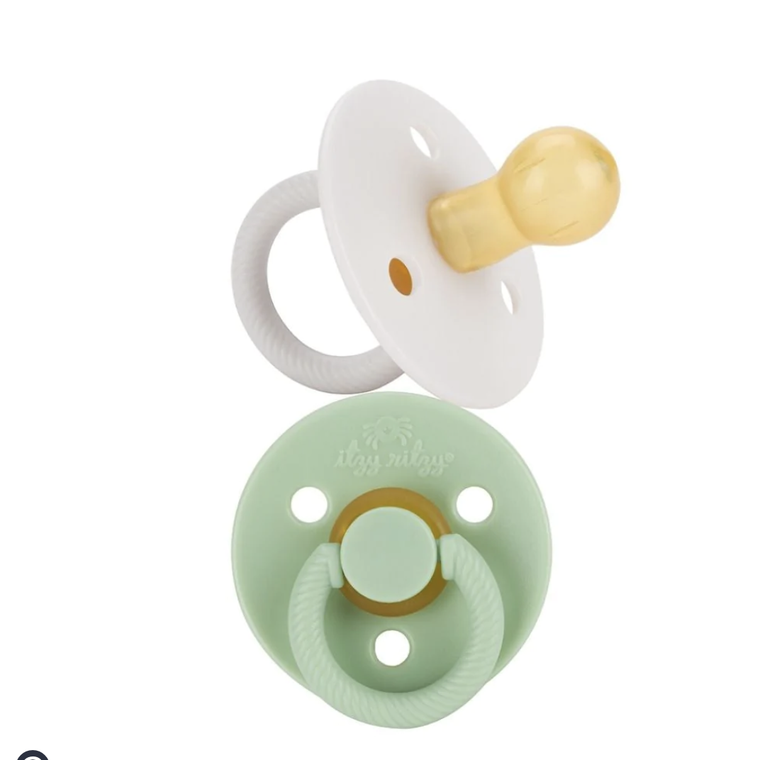 Mint & White Sweetie Soother Pacifier Set