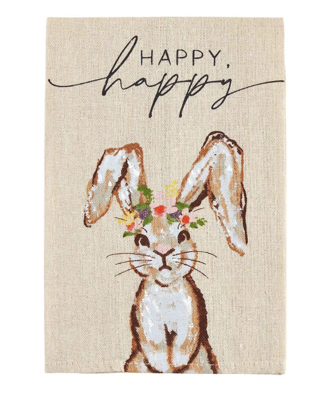 Happy Happy Spring Painted Towel